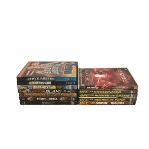 Lot of 12 Pro Wrestling WWF WWE / UFC Fighting Pride FC Fighting Knockout DVD